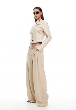 Beige Lioness Slouched Tie Up Pants | Ireland-MJDRQ2495