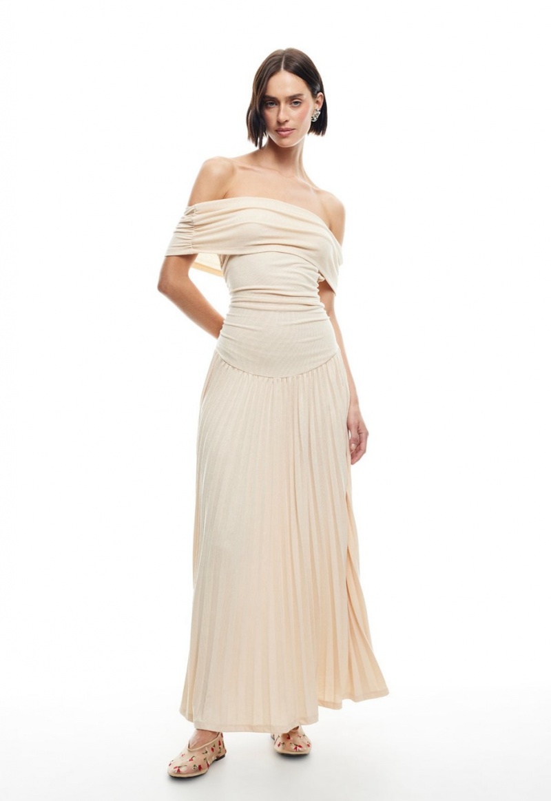 Beige Lioness Field Of Dreams Maxi Dress | Ireland-CTBFE9750