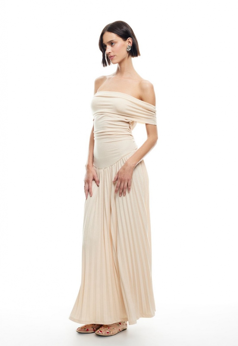 Beige Lioness Field Of Dreams Maxi Dress | Ireland-CTBFE9750