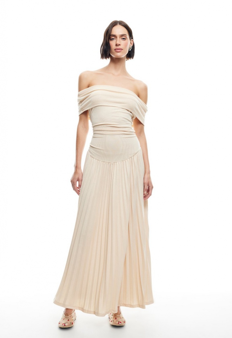 Beige Lioness Field Of Dreams Maxi Dress | Ireland-CTBFE9750