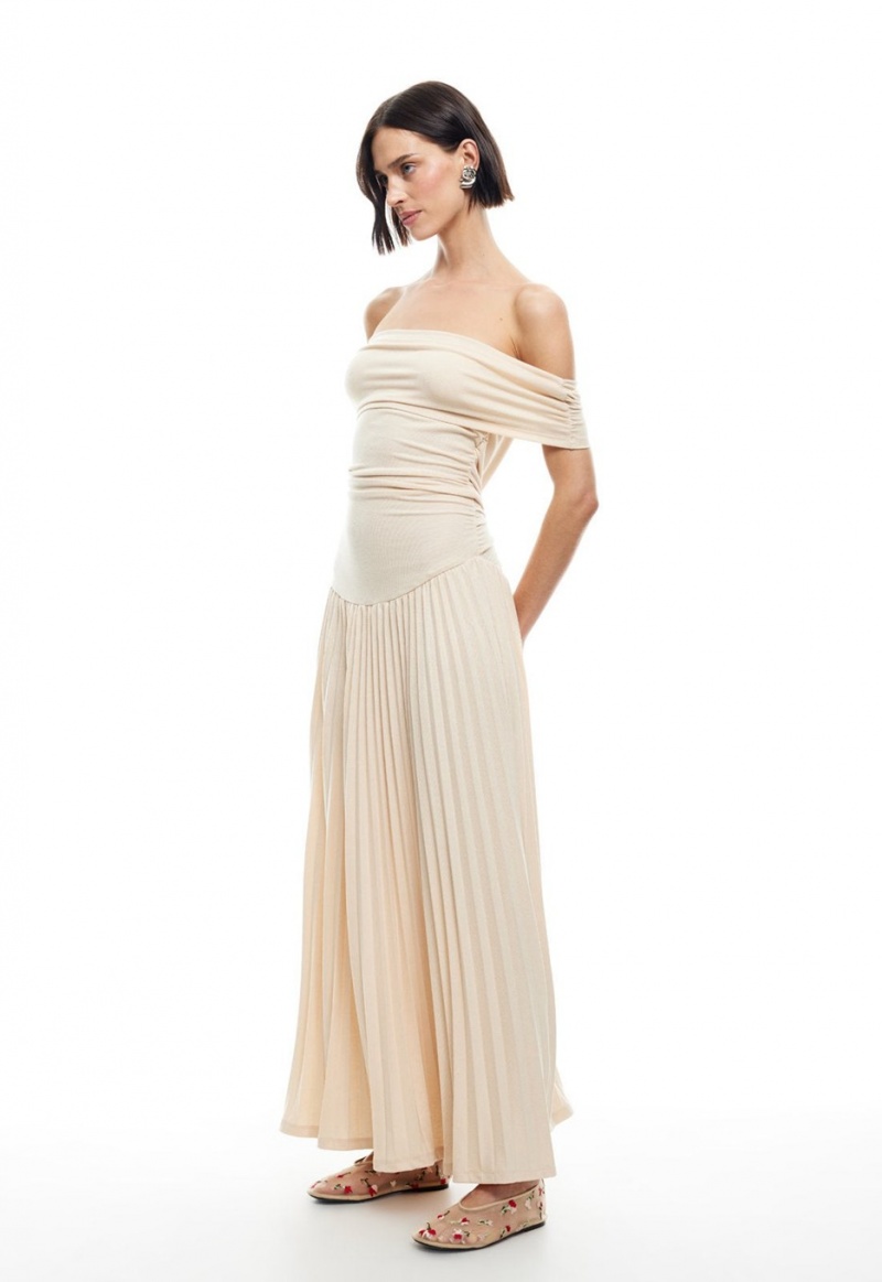 Beige Lioness Field Of Dreams Maxi Dress | Ireland-CTBFE9750