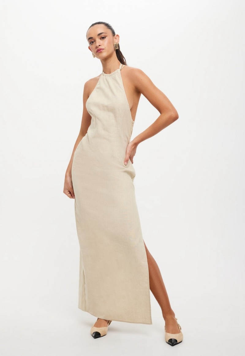 Beige Lioness Idyllic Maxi Dress | Ireland-XZVSR9816