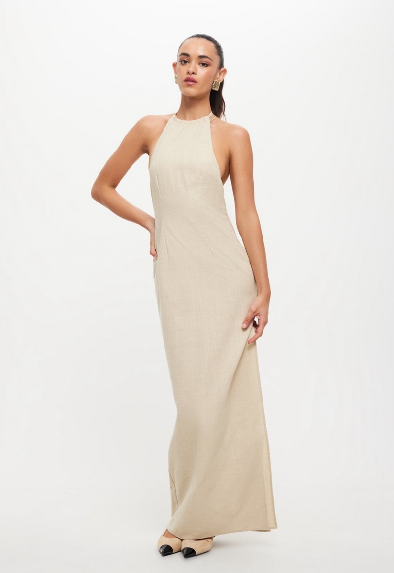 Beige Lioness Idyllic Maxi Dress | Ireland-XZVSR9816