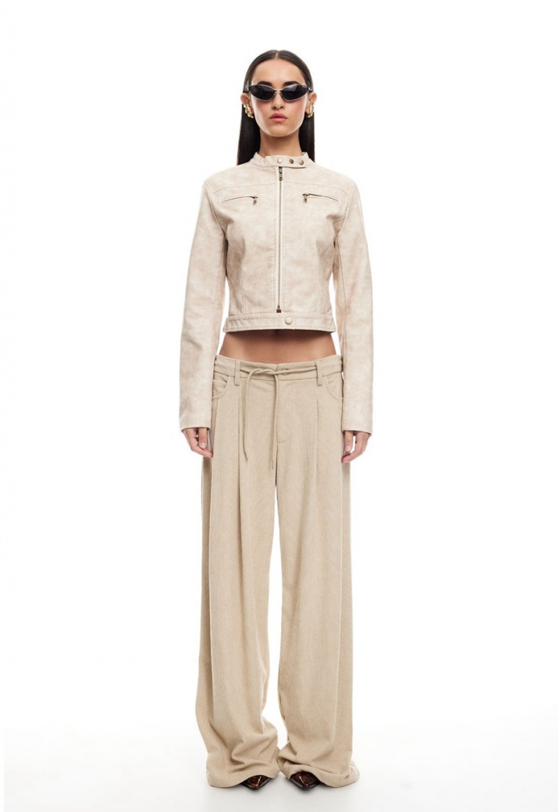 Beige Lioness Slouched Tie Up Pants | Ireland-MJDRQ2495