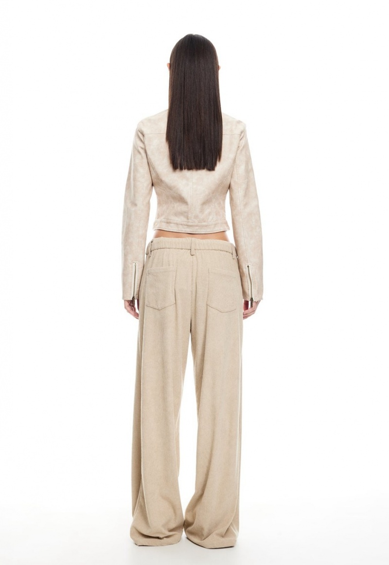 Beige Lioness Slouched Tie Up Pants | Ireland-MJDRQ2495