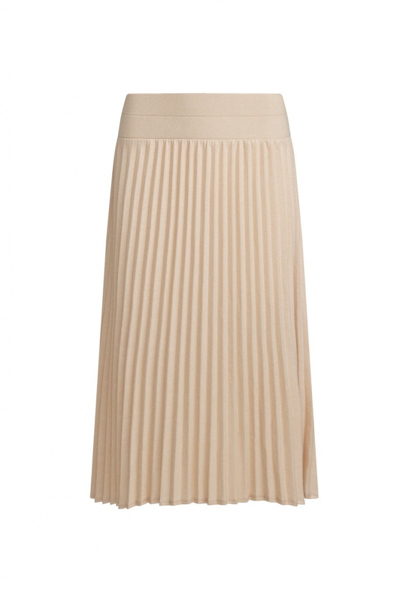 Beige Lioness Sydney Pleat Skirt | Ireland-ASTCR8674