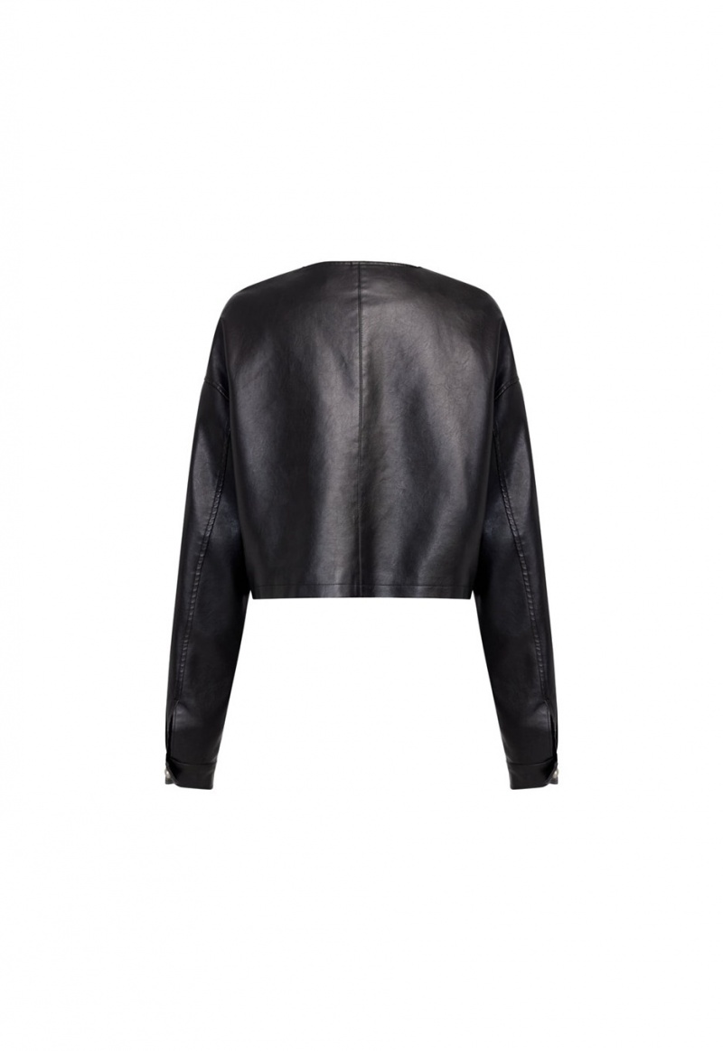 Black Lioness Coco Leather Jacket | Ireland-LWDPK3425