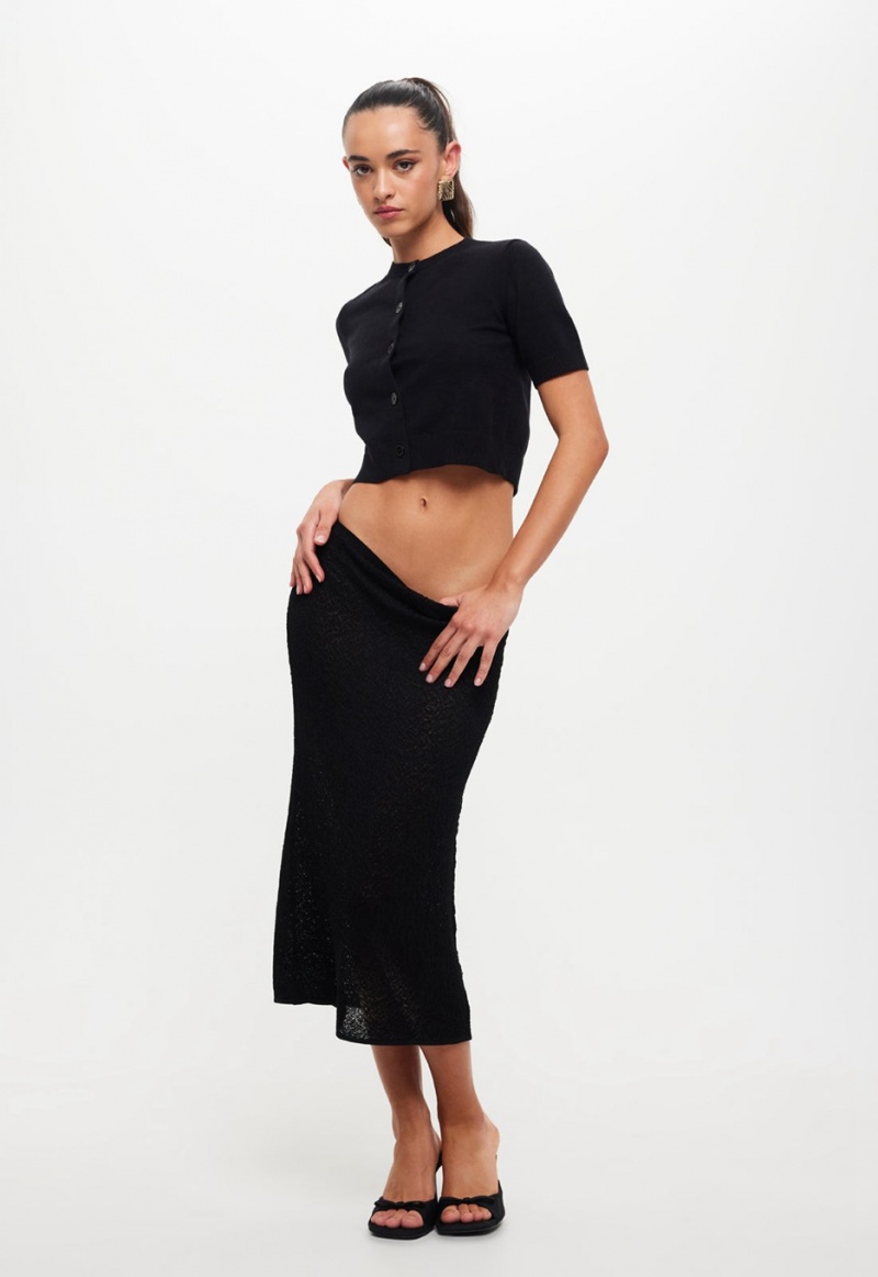 Black Lioness Pure Midi Skirt | Ireland-CUIXV4750