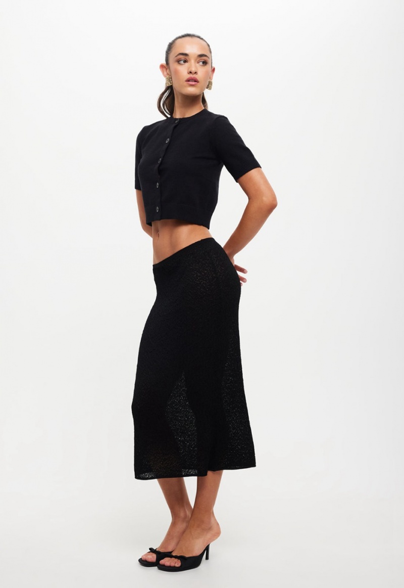 Black Lioness Pure Midi Skirt | Ireland-CUIXV4750