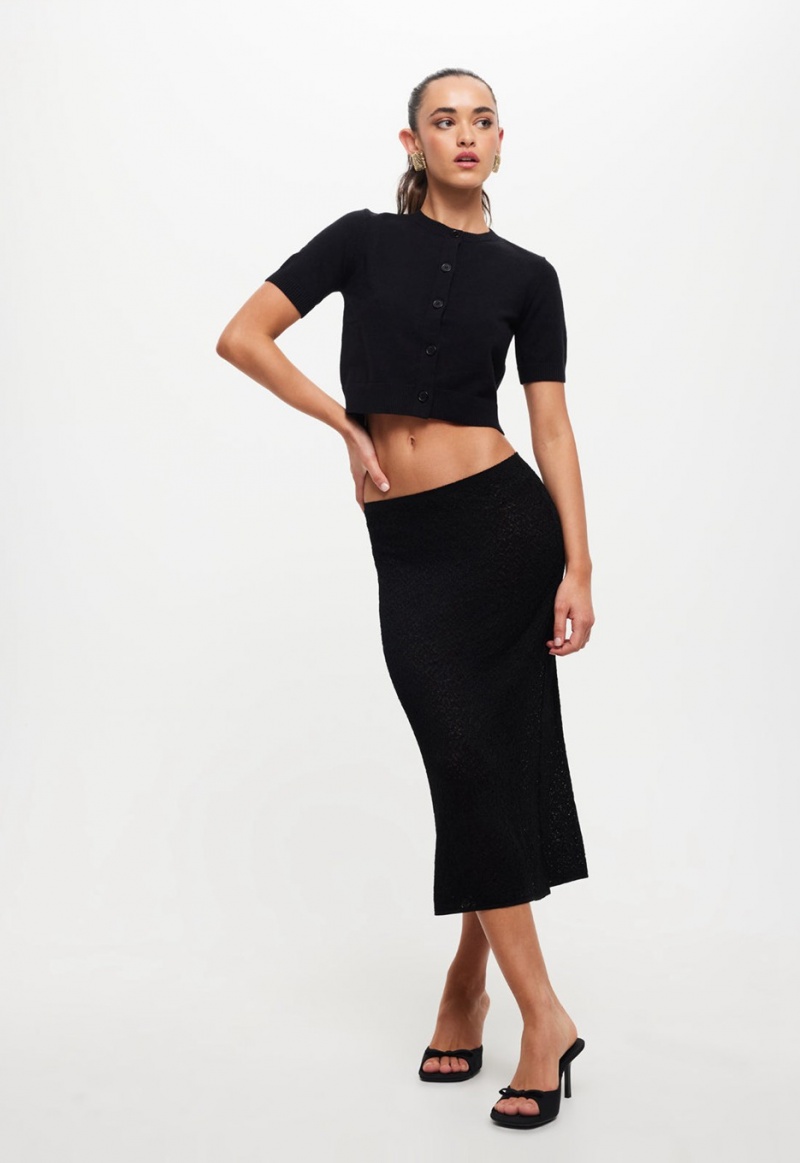 Black Lioness Pure Midi Skirt | Ireland-CUIXV4750