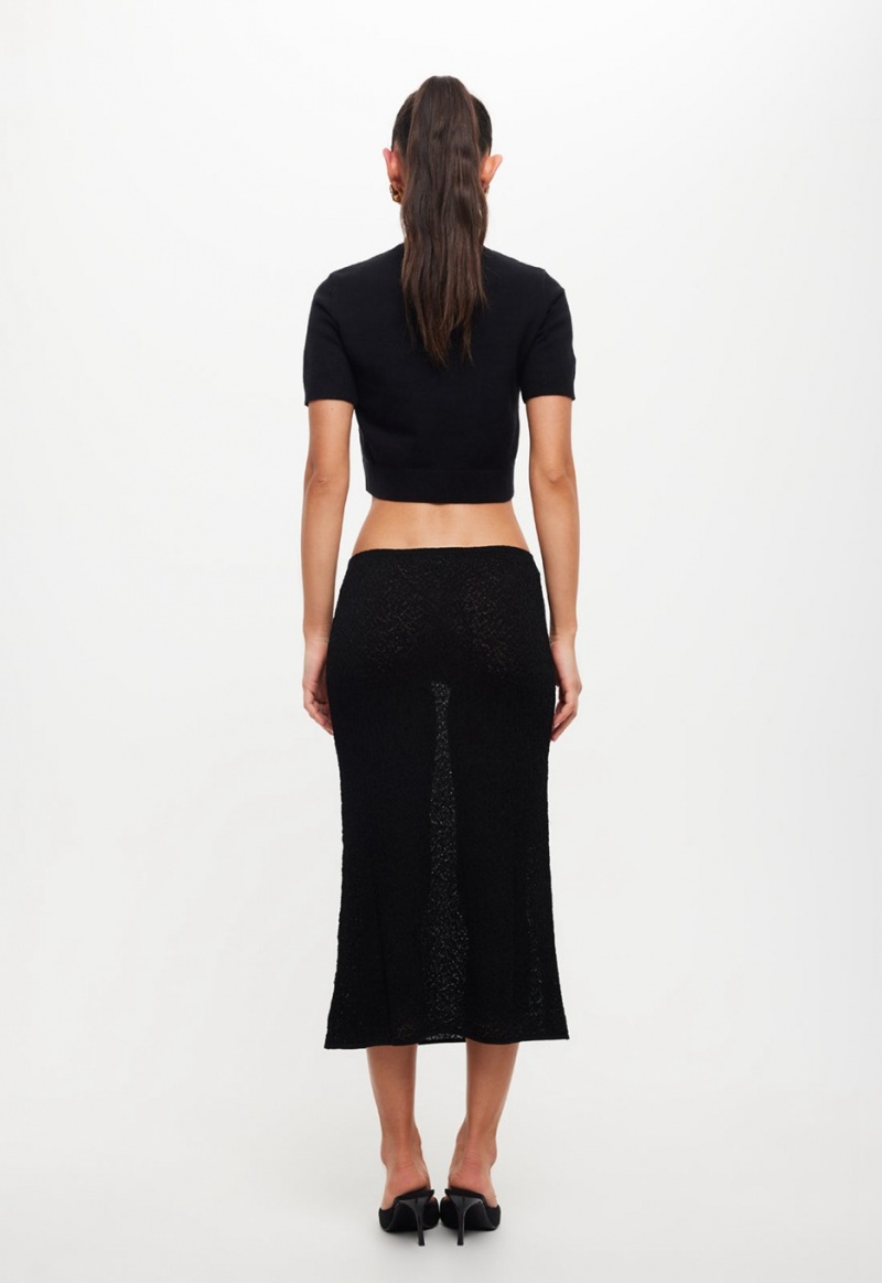 Black Lioness Pure Midi Skirt | Ireland-CUIXV4750