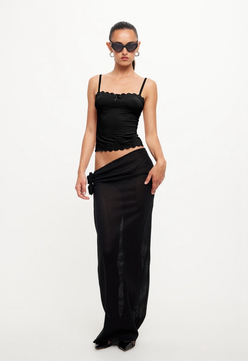 Black Lioness Soul Mate Maxi Skirt | Ireland-VAUDH1305