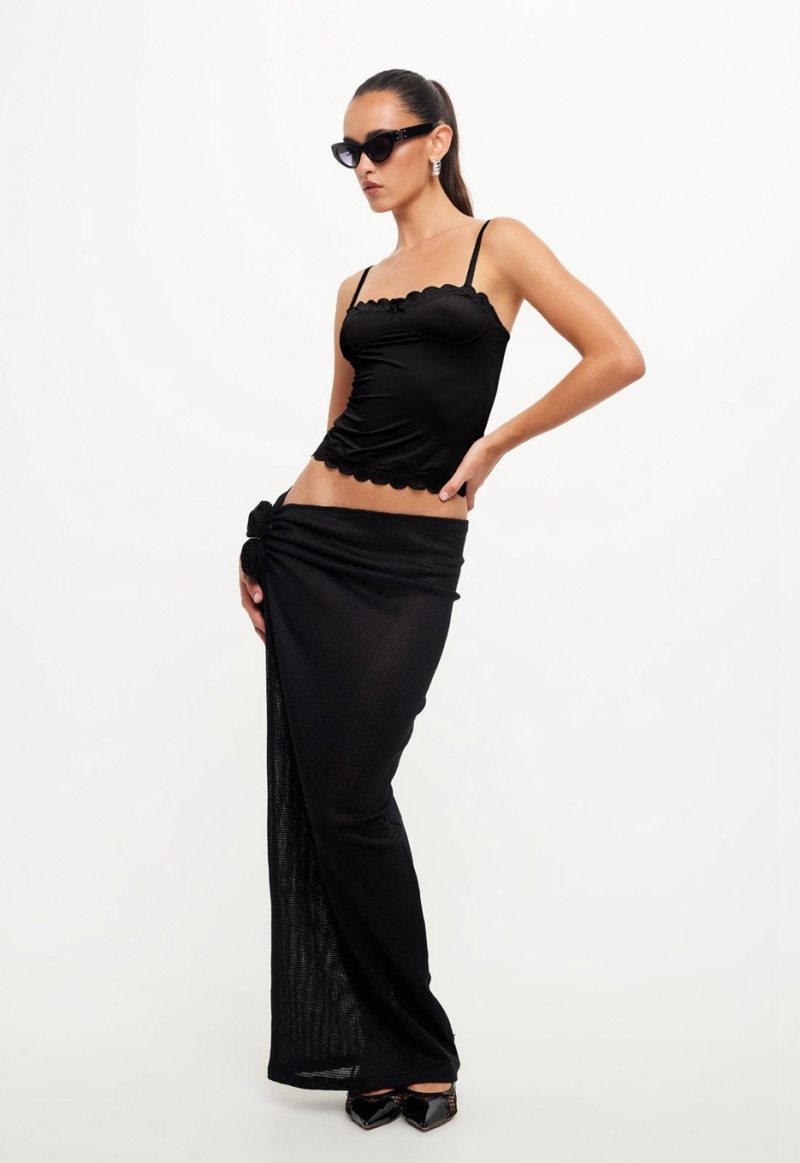 Black Lioness Soul Mate Maxi Skirt | Ireland-VAUDH1305