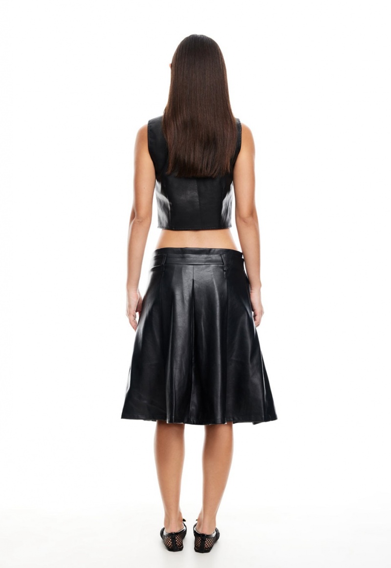 Black Lioness Wild West Midi Skirt | Ireland-EQKSU9501