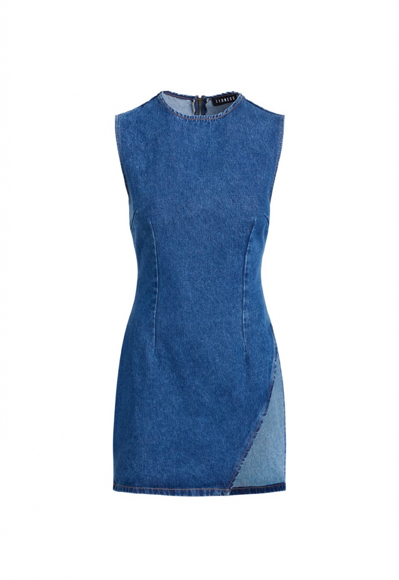 Blue Lioness Sculpted Denim Mini Dress | Ireland-FUAVN2984