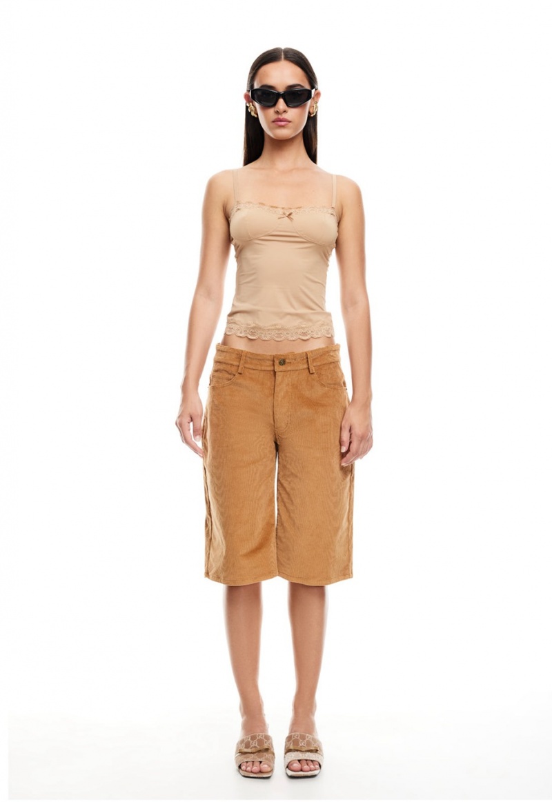 Brown Lioness Kurt Jorts Shorts | Ireland-IHMCE5206