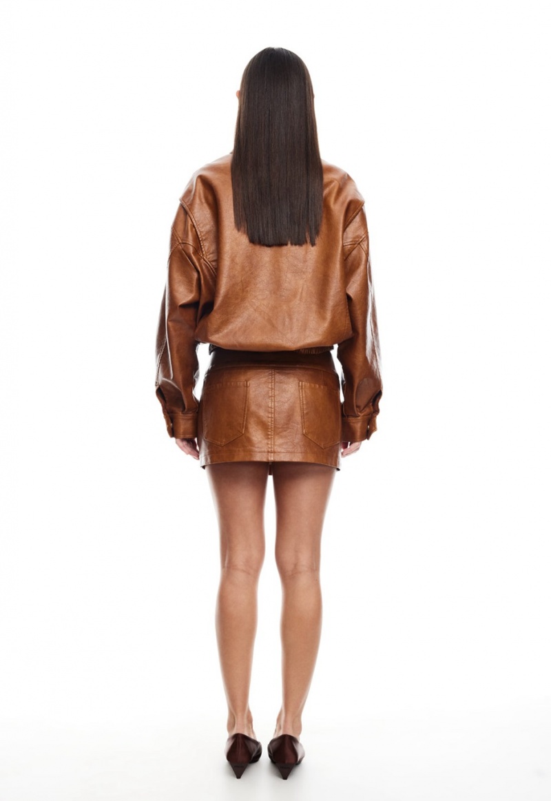 Brown Lioness Uma Mini Skirt | Ireland-DEFSM9123