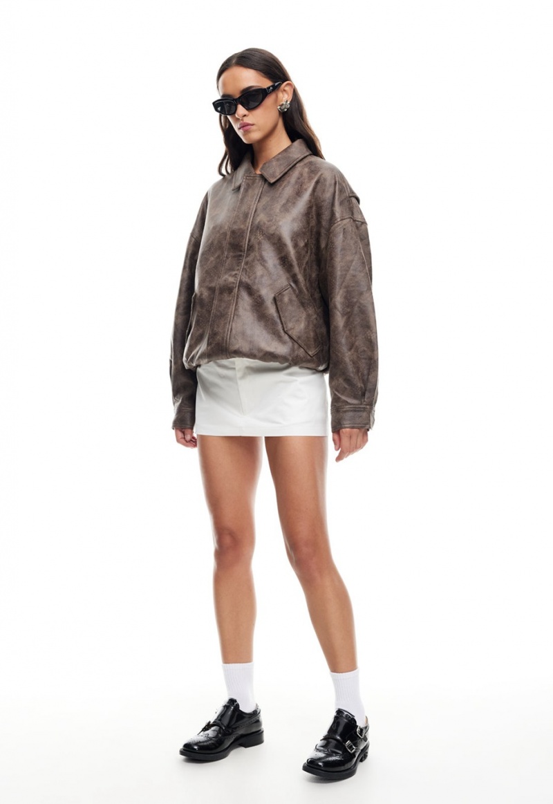 Chocolate Lioness Kenny Bomber Jacket | Ireland-UTWZE7841