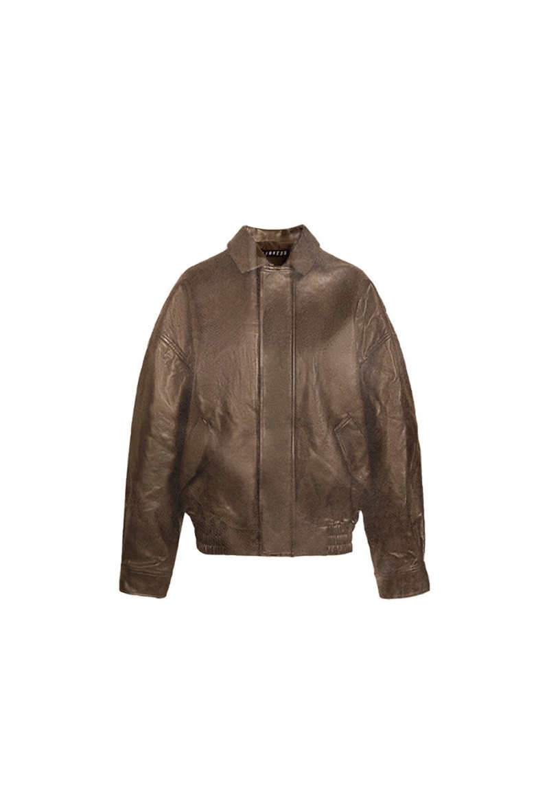 Chocolate Lioness Kenny Bomber Jacket | Ireland-UTWZE7841