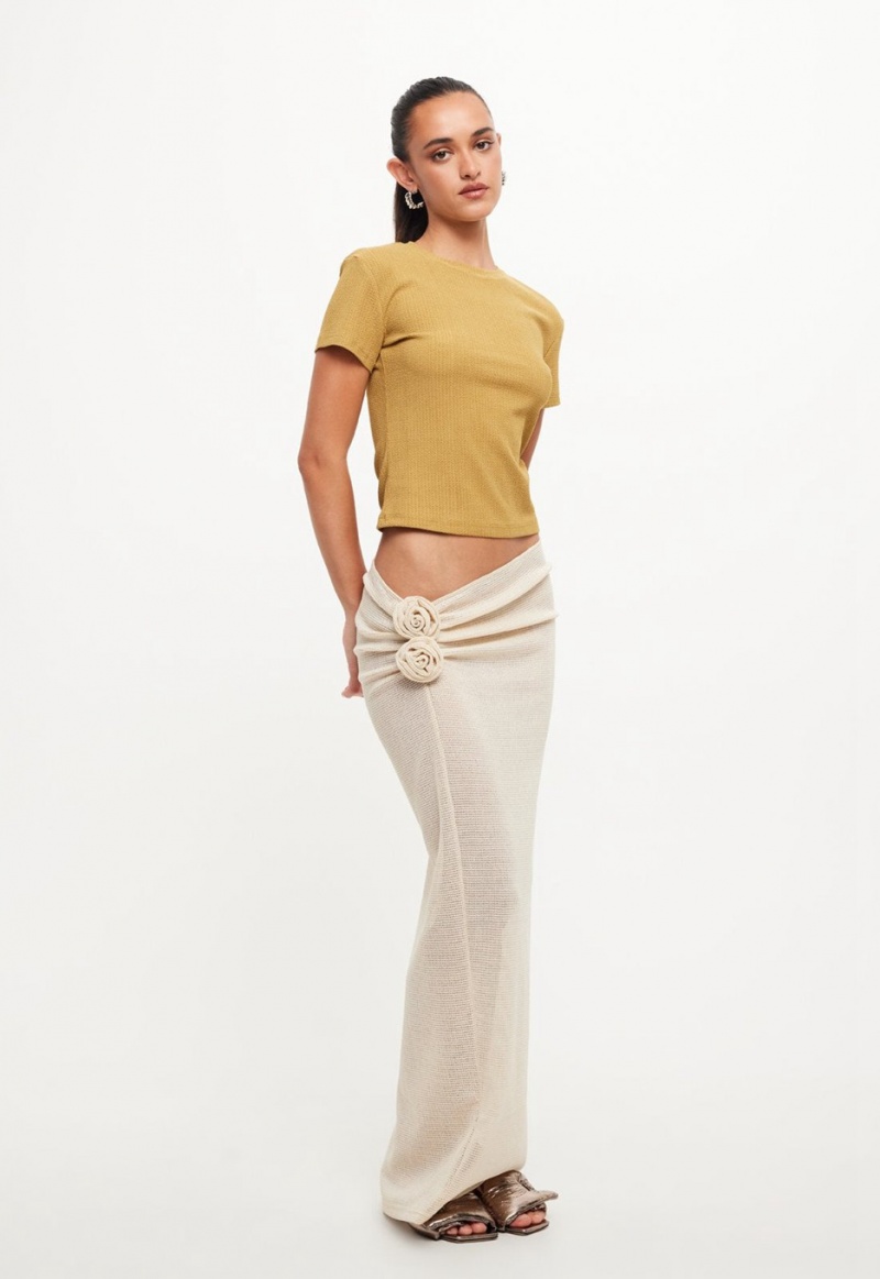 Cream Lioness Soul Mate Maxi Skirt | Ireland-OSENI5362