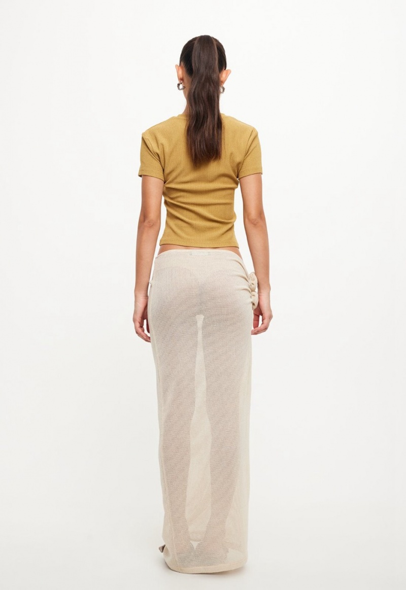 Cream Lioness Soul Mate Maxi Skirt | Ireland-OSENI5362