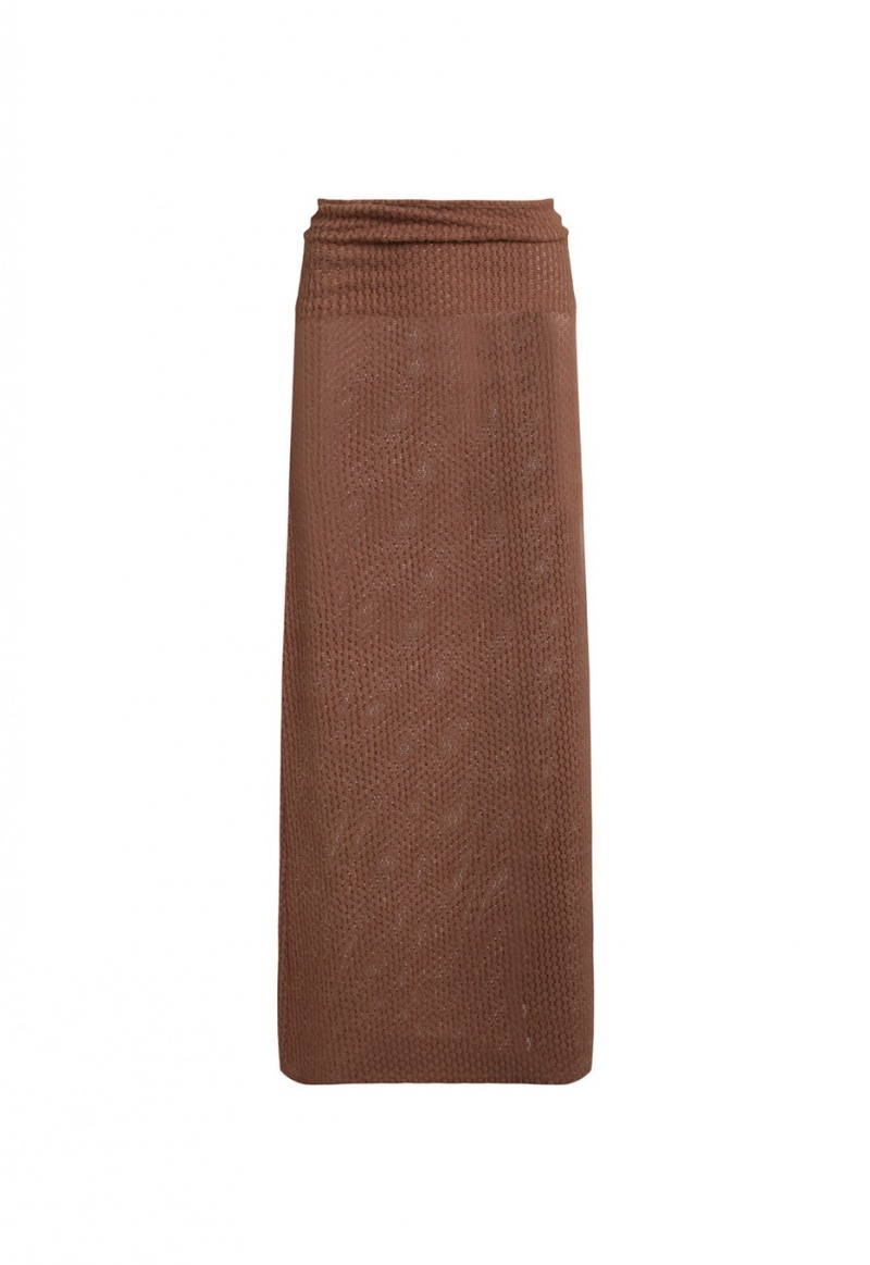 Dark Brown Lioness Ghauri Maxi Skirt | Ireland-OSPGN9106