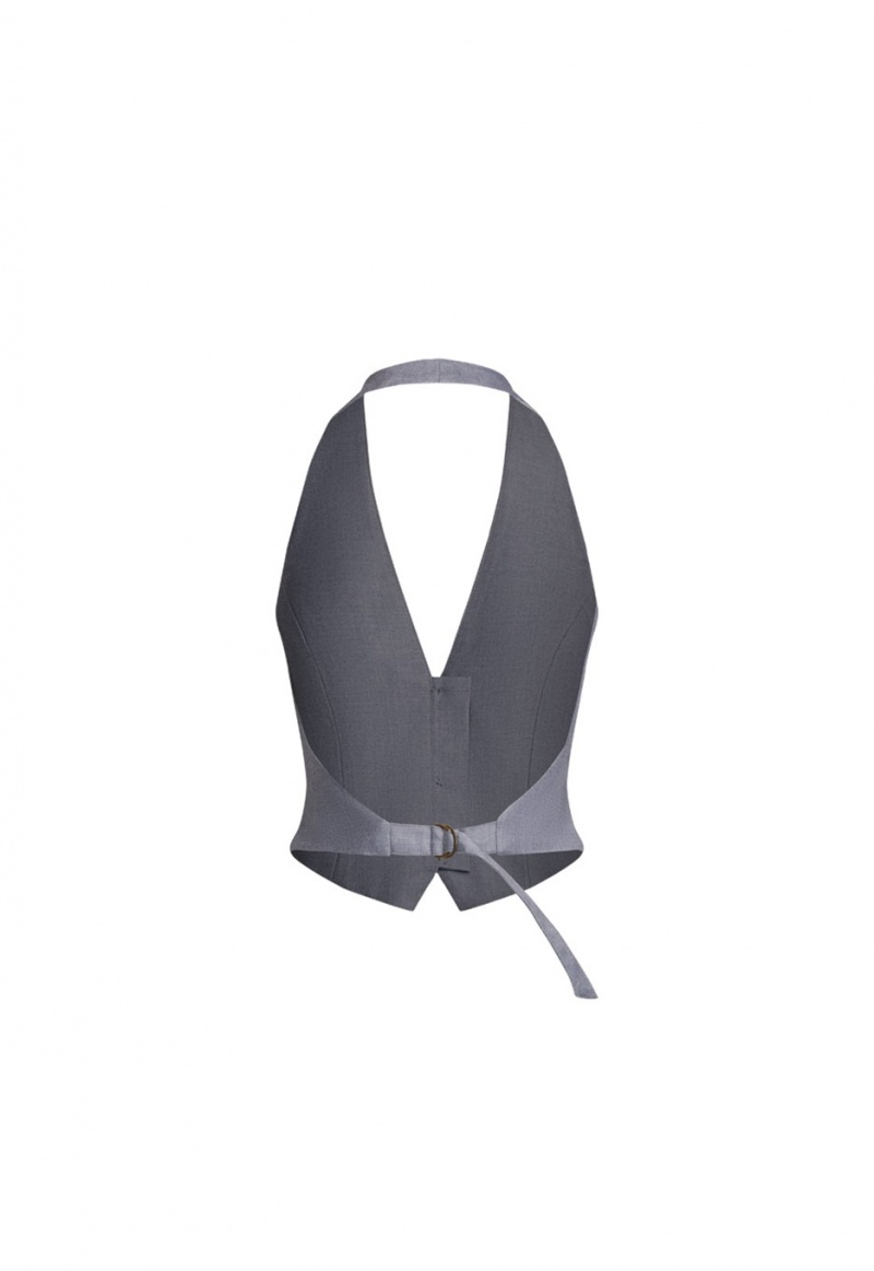 Dark Grey Lioness Je Suis Halter Top | Ireland-TIXQG3586