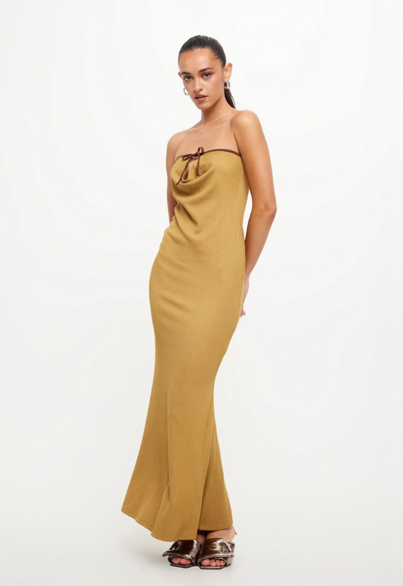 Gold Lioness Illuminating Maxi Dress | Ireland-VPRBZ2867