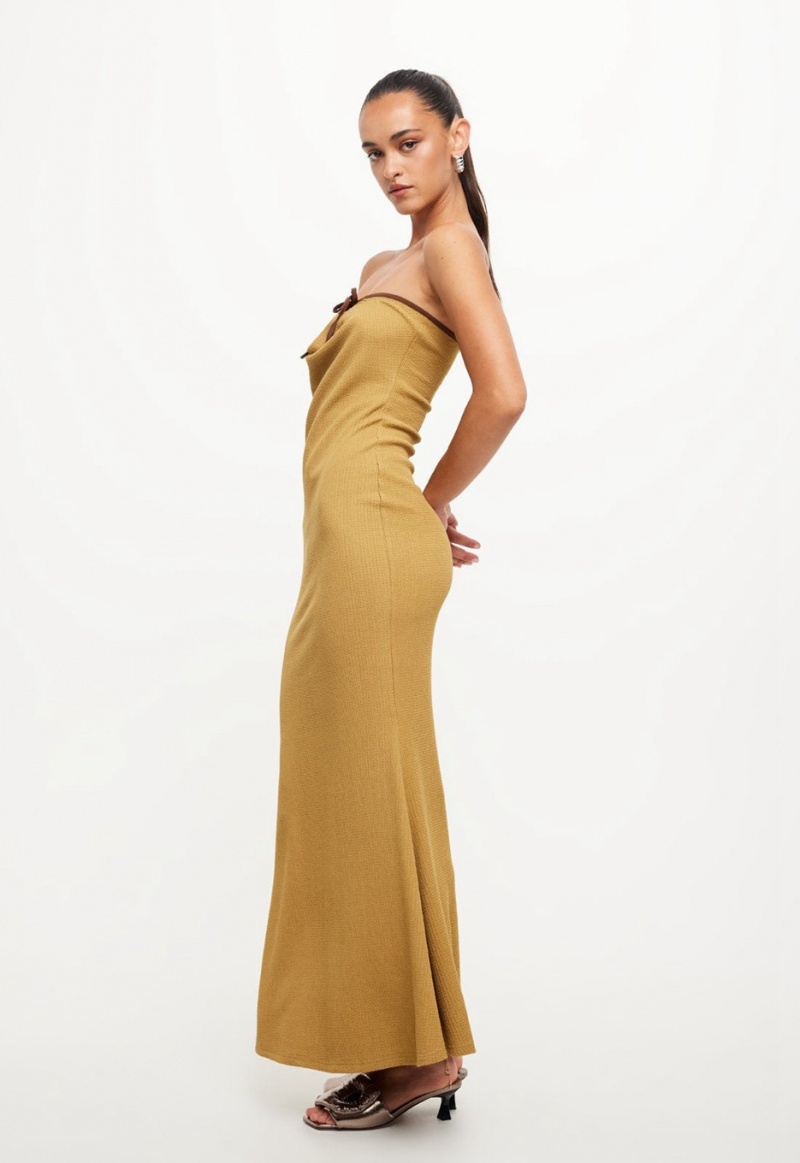 Gold Lioness Illuminating Maxi Dress | Ireland-VPRBZ2867