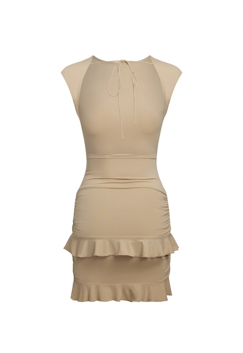 Khaki Lioness Oui Oui Mini Dress | Ireland-MPKQW0269