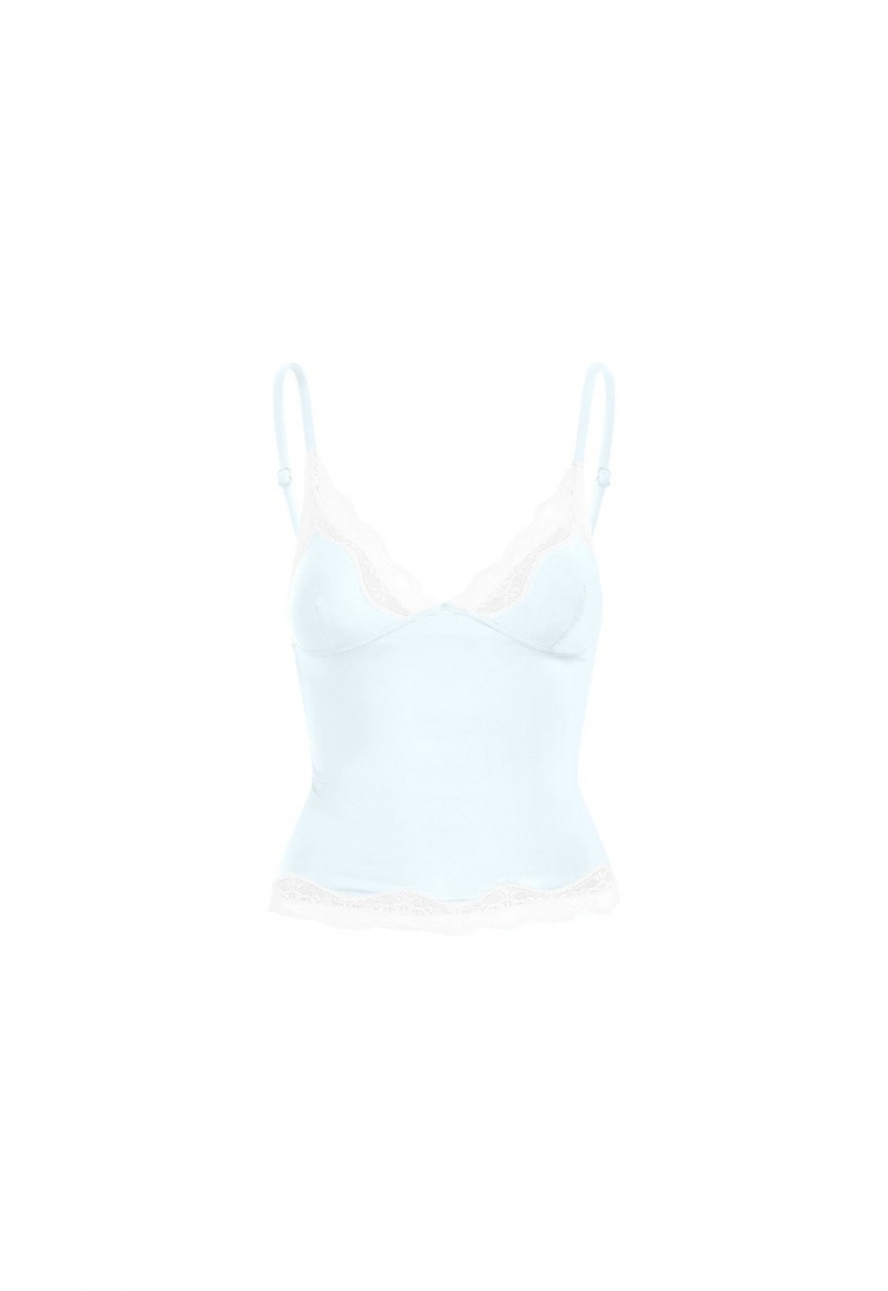 Light Blue Lioness Dos Fitted Cami Top | Ireland-YWRFG1853