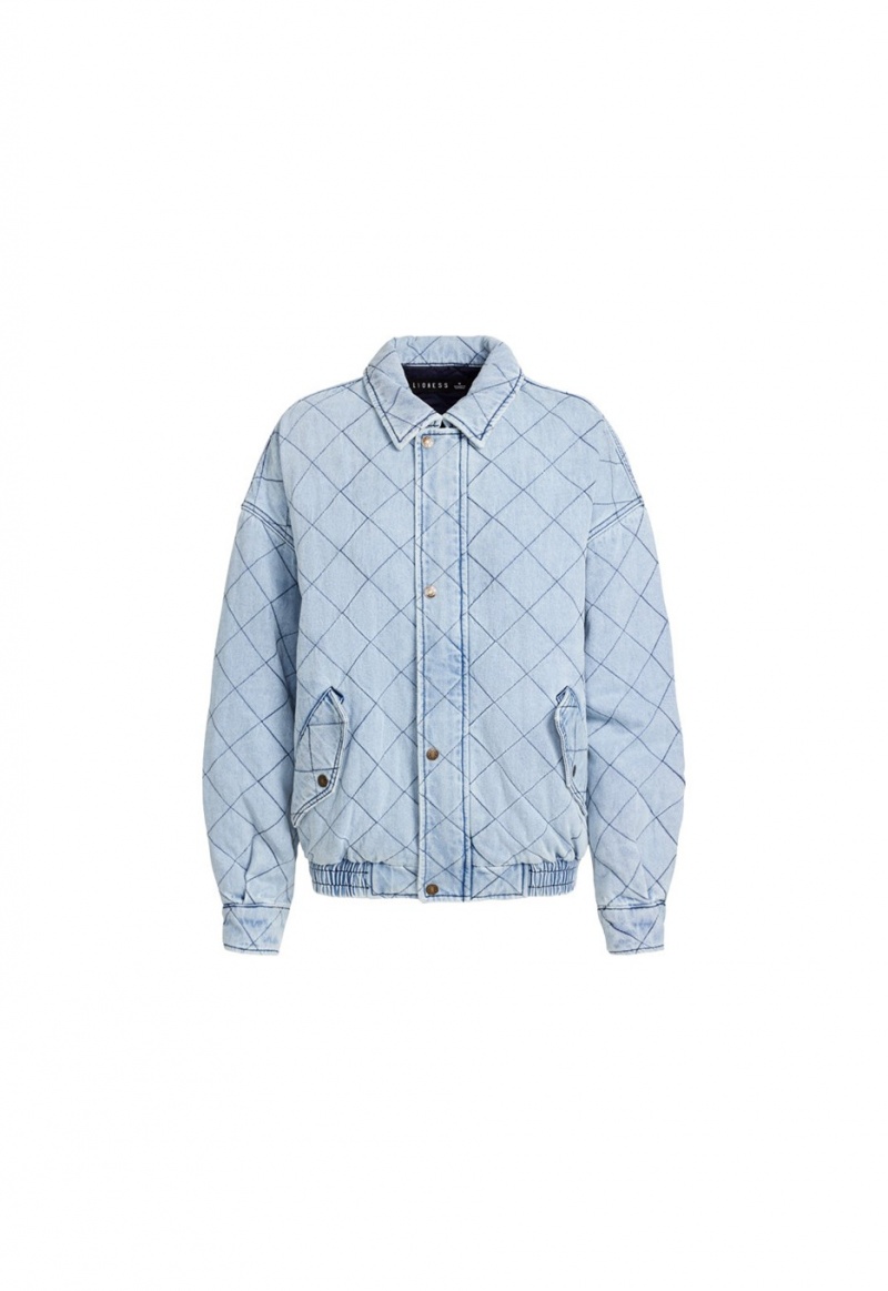 Light Blue Lioness Kenny Bomber Jacket | Ireland-QBILA1935