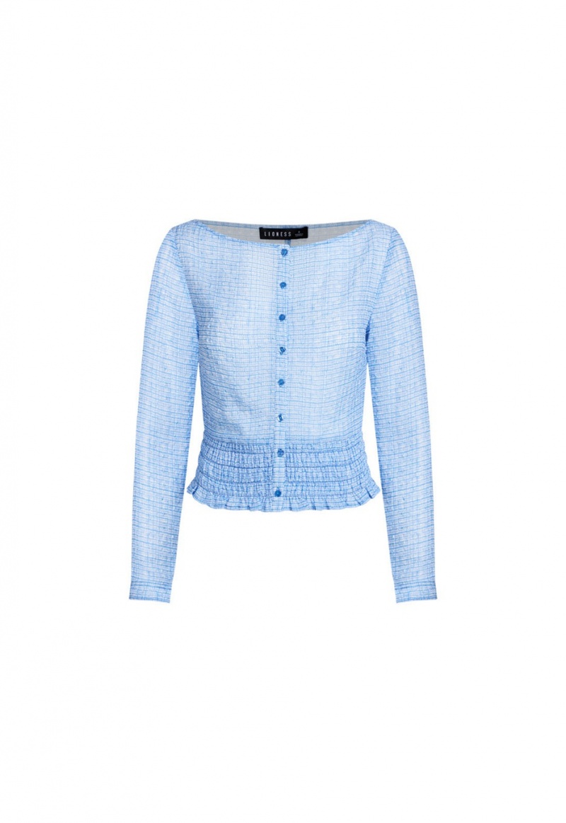 Light Blue Lioness Poppy Long Sleeve Top | Ireland-MGLFP6815