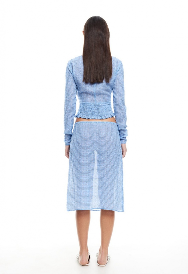 Light Blue Lioness Poppy Midi Skirt | Ireland-GMVWD1582