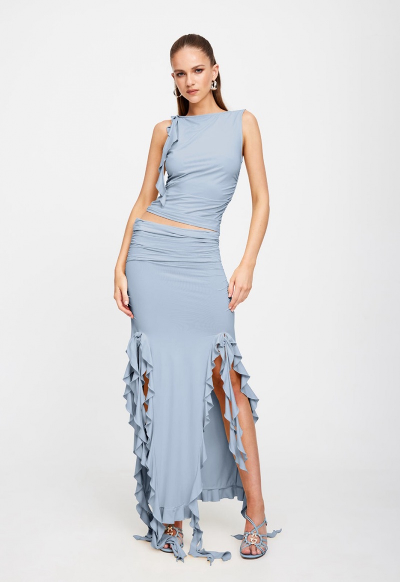 Light Blue Lioness Rendezvous Skirt | Ireland-RXSLV8209