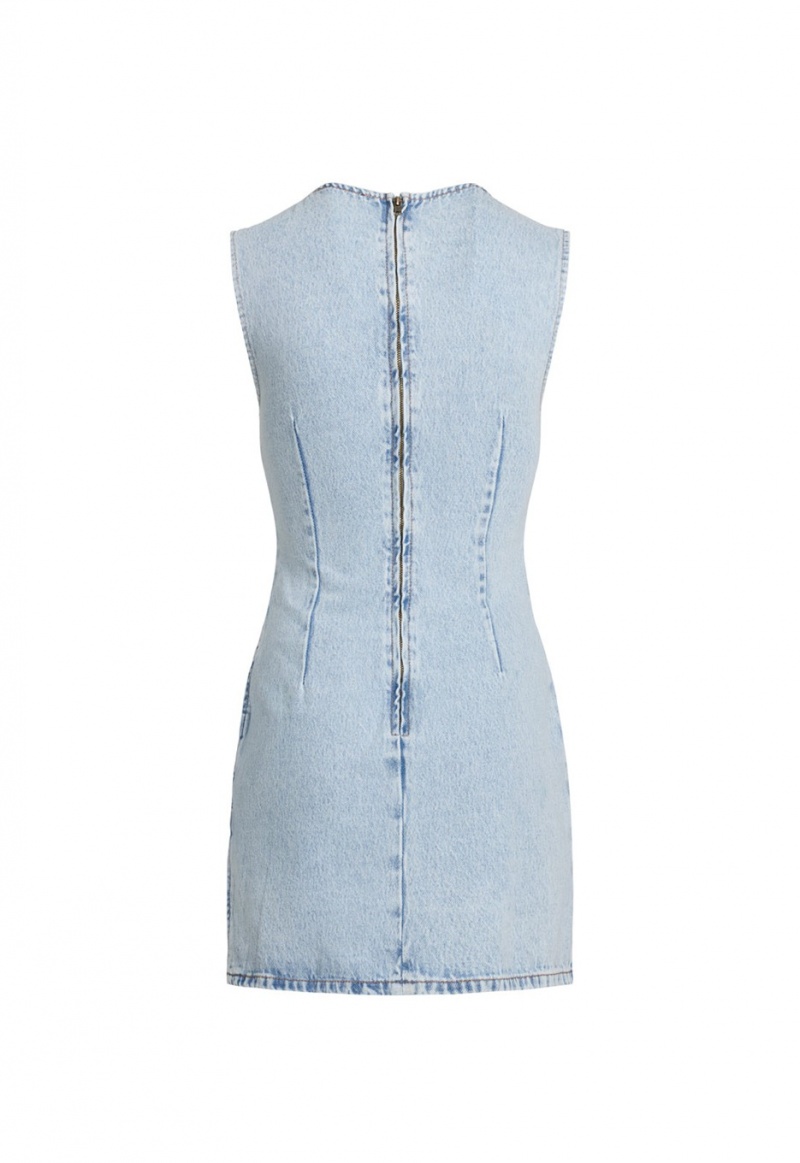 Light Blue Lioness Sculpted Denim Mini Dress | Ireland-GKYFB8013