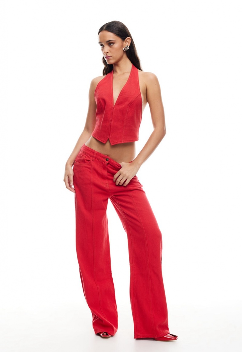 Red Lioness Je Suis Halter Top | Ireland-AUZDE7851