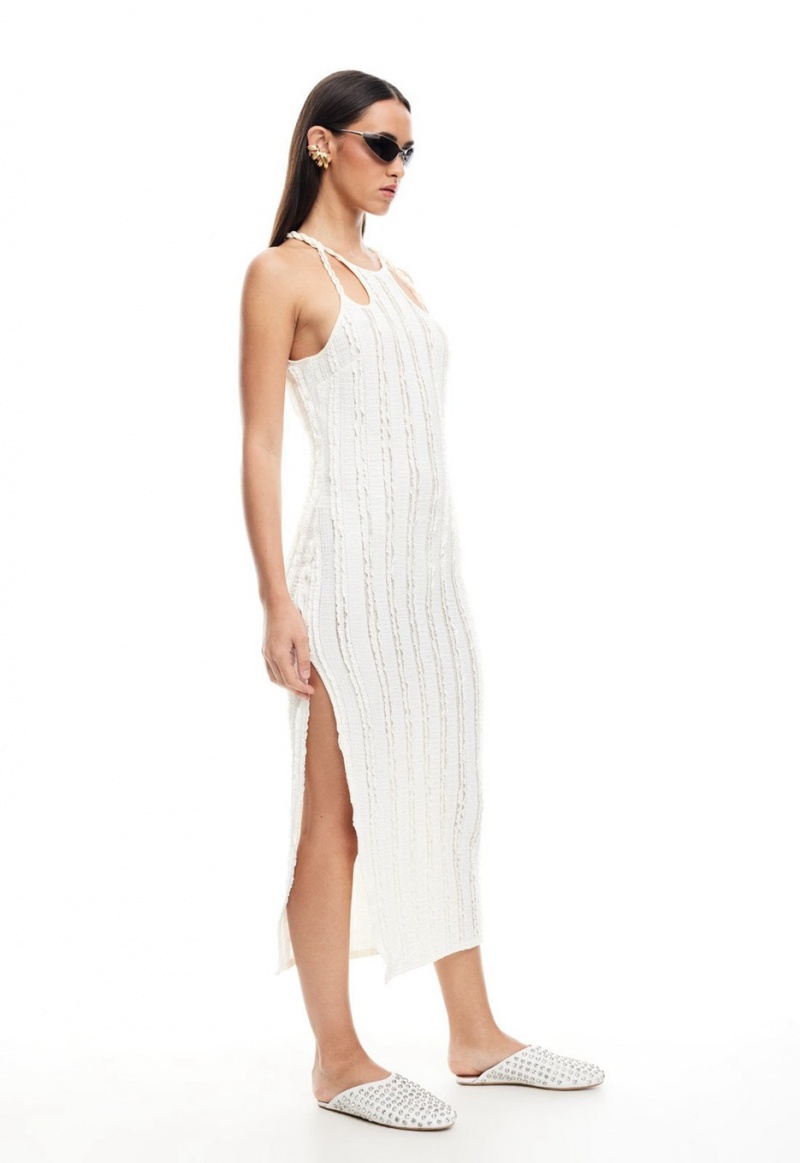 White Lioness Double Strap Midi Dress | Ireland-TQACJ4582