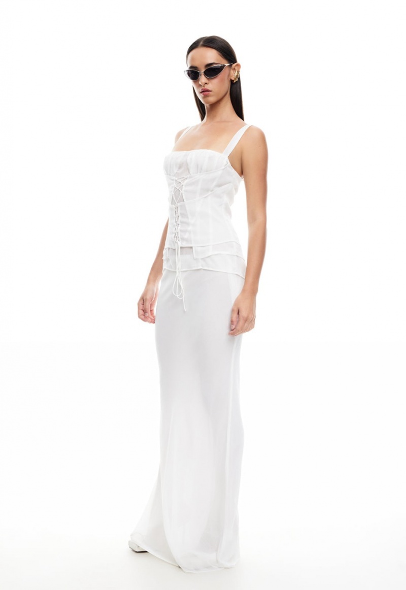 White Lioness Endless Maxi Skirt | Ireland-OIRDP5781