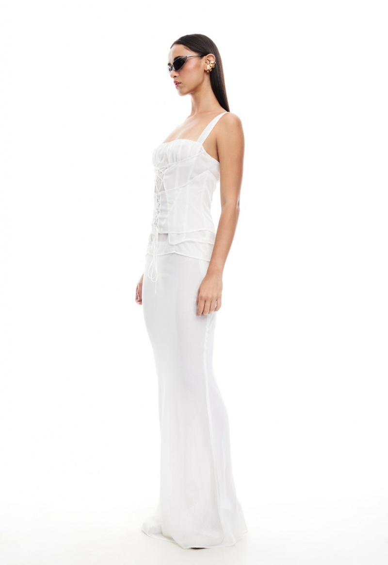 White Lioness Endless Maxi Skirt | Ireland-OIRDP5781