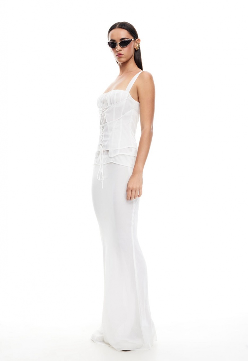 White Lioness Endless Maxi Skirt | Ireland-OIRDP5781