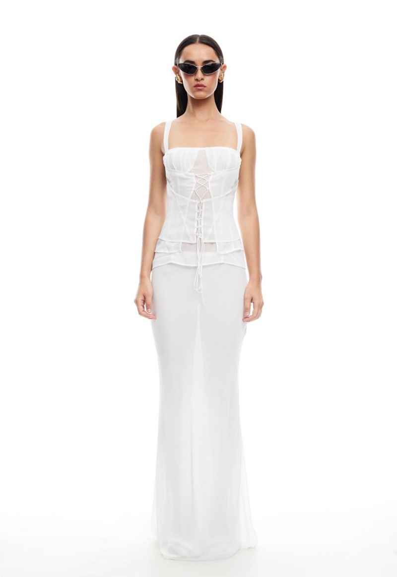 White Lioness Endless Maxi Skirt | Ireland-OIRDP5781