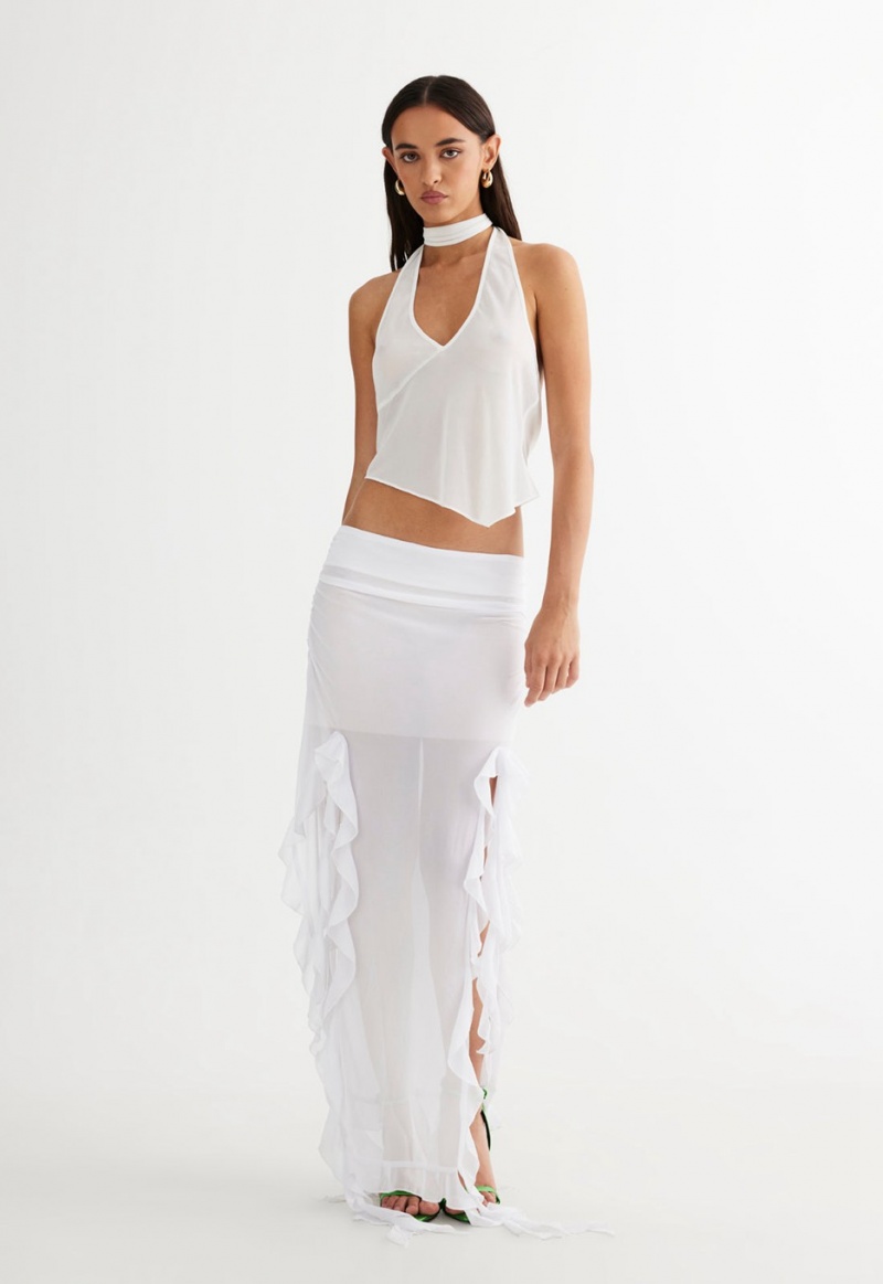 White Lioness Rendezvous Skirt | Ireland-ZFXNB7152