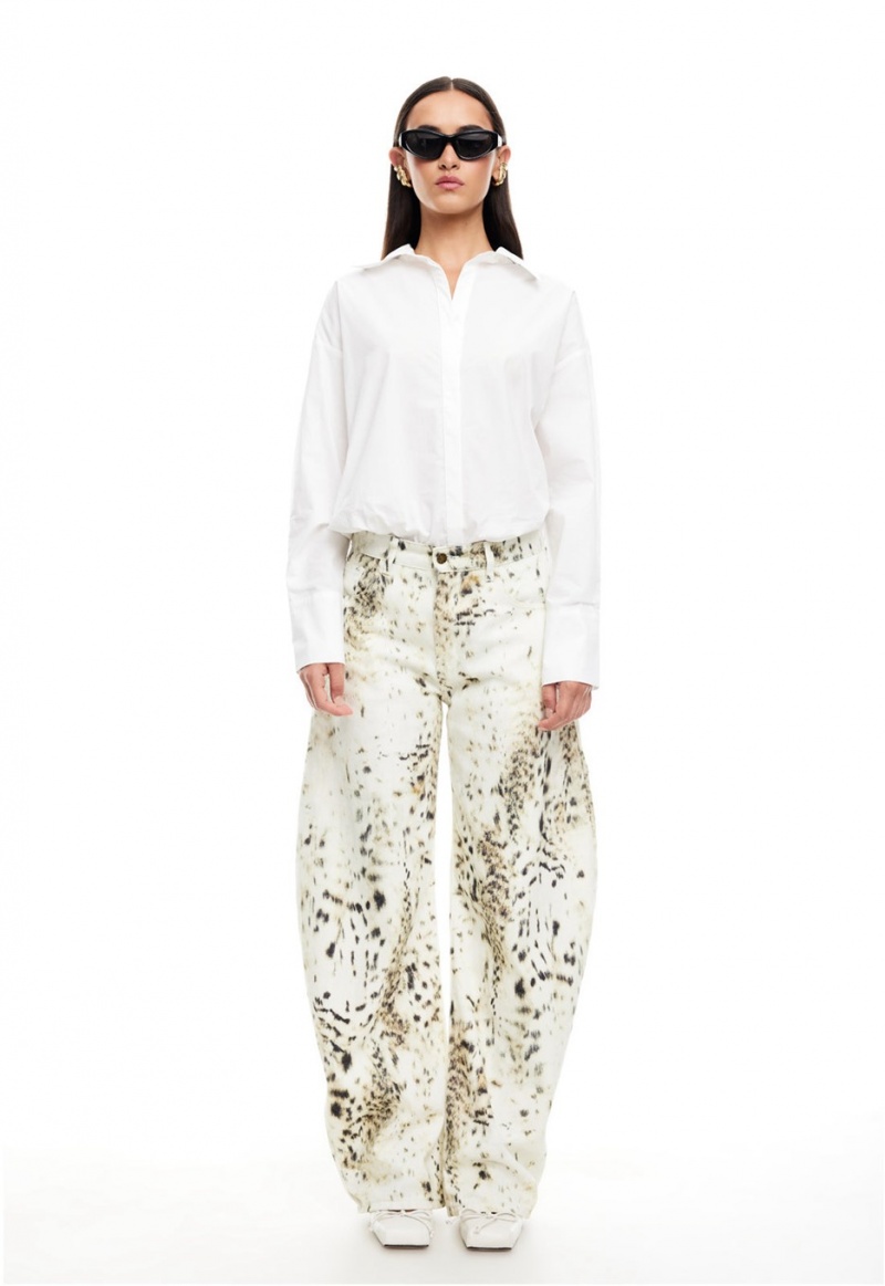 White Lioness Valentino Tie Shirt | Ireland-TSXYI7891