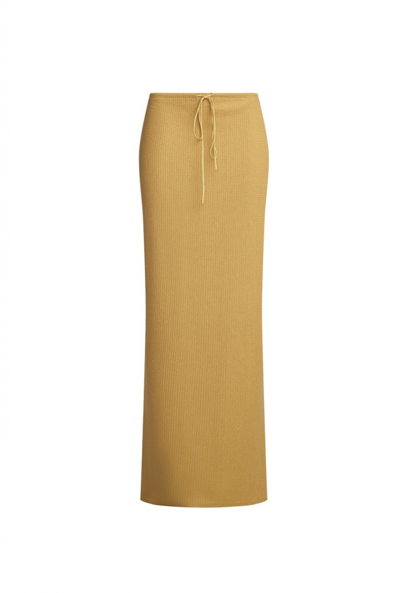 Yellow Lioness Nostalgic Maxi Skirt | Ireland-SKRTW5846