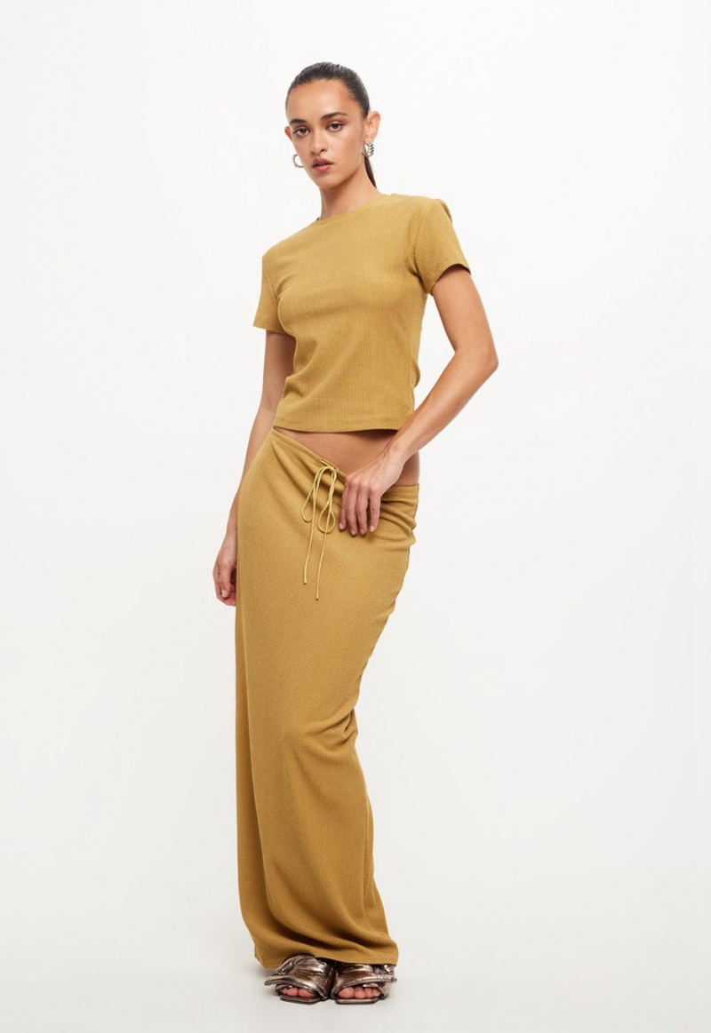 Yellow Lioness Nostalgic Maxi Skirt | Ireland-SKRTW5846